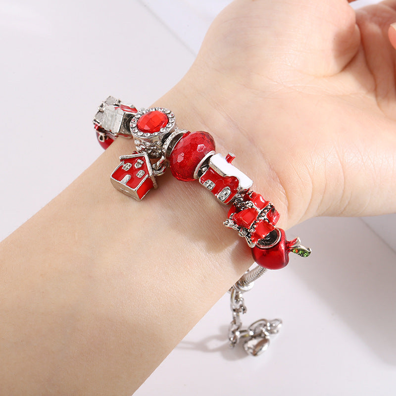 Christmas Big Hole Beaded Bracelet