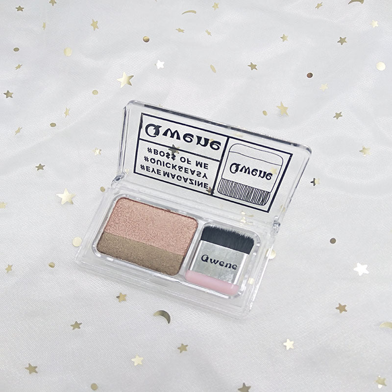 Plain Lazy Eyeshadow Two Tone Gradient Pearlescent Camel