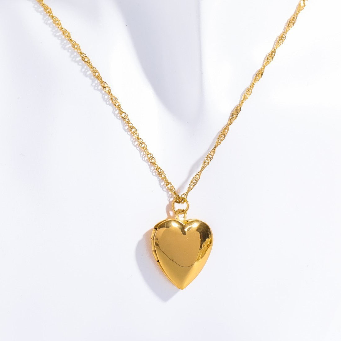 Love Heart Flowers Album Pendant Square Closure Necklace Special-interest Design Closure