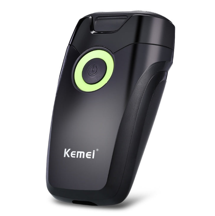 Kemei 202A Double Rotary Cutter Head Rechargeable Electric Shaver Automatic Grinding Shaver Razor Men's Face Care