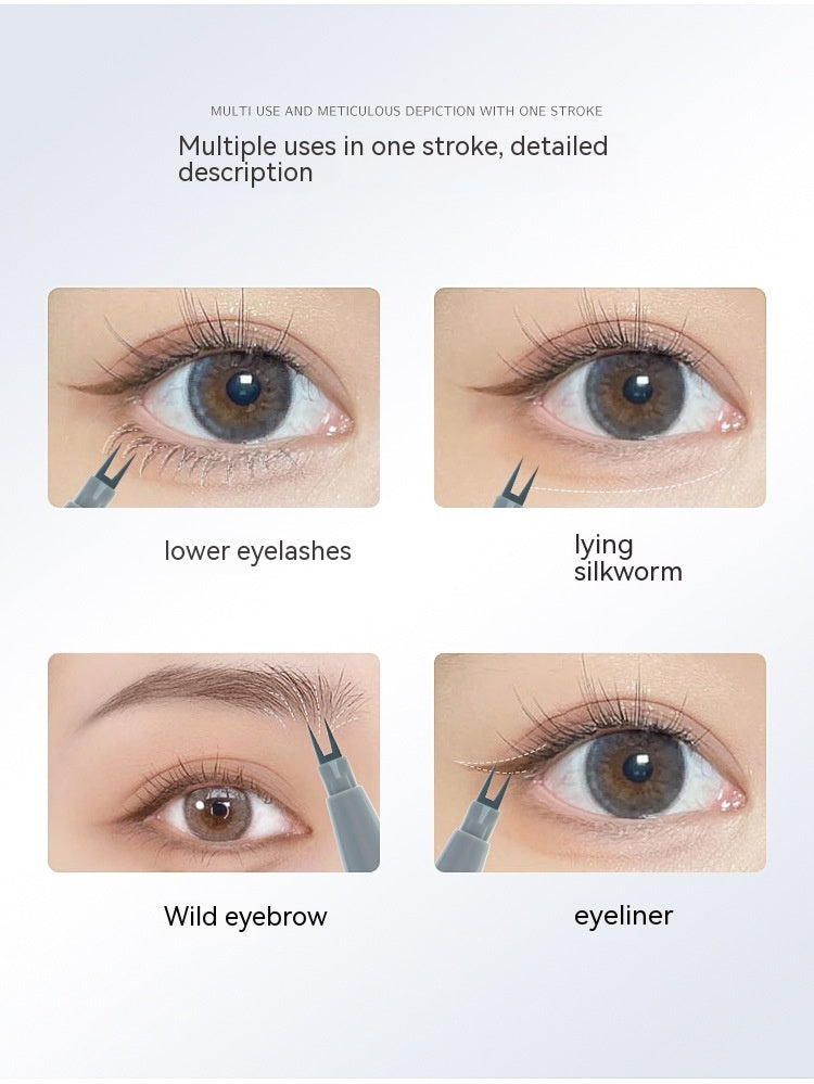 Two Claw Eyeliner Ultra-fine Waterproof Anti Halo