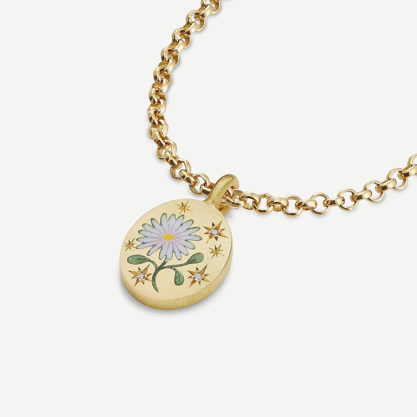Hand Painting Light Luxury High Color Retention Pendant Necklace