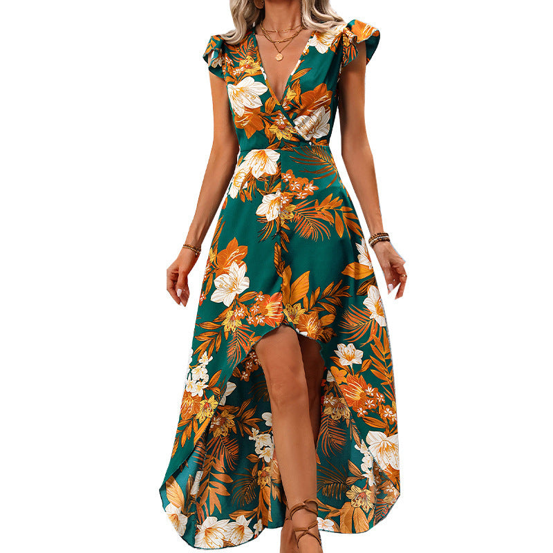 Women's Holiday Floral Print Dress