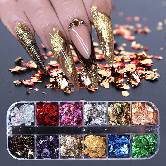 Fashion Nail Gold Foil In Fashion Ornament