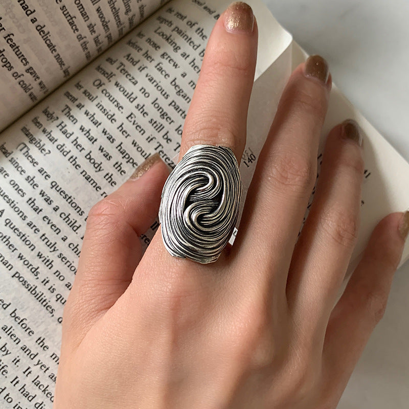 South Korea Petunia Vintage Ring 925 Sterling Silver Ring