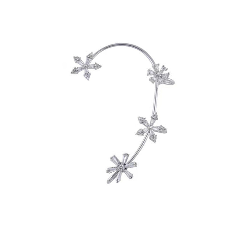 Rotating Flower Ear Hanging No Piercing Ear Hooks Ear Hanging