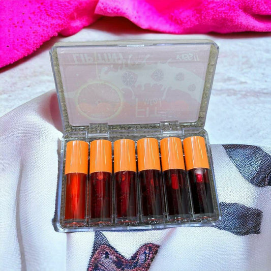 6 Pc Velvety Lip Gloss