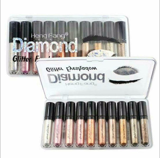 Glittery Liquid Eyeshadow- Pack Of 10