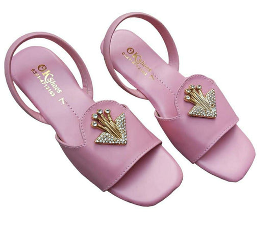 Women's Flat Sandals (Pink)