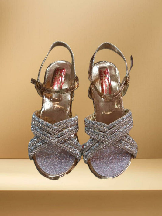 Delicate Stylish Bridle Heel (Silver)