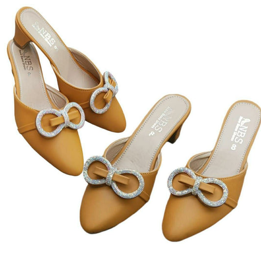 Trendy Heel For Women (Mustard)
