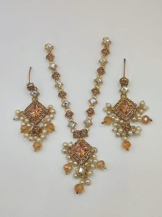 Elegant Zircon Stone Necklace Set