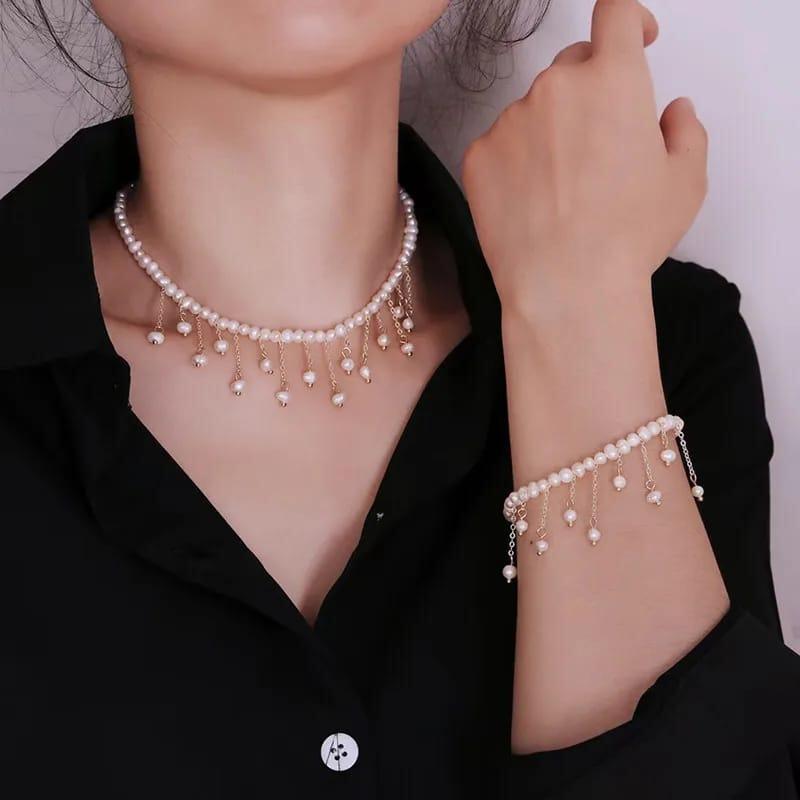 Beautifull Pearl Necklace Set