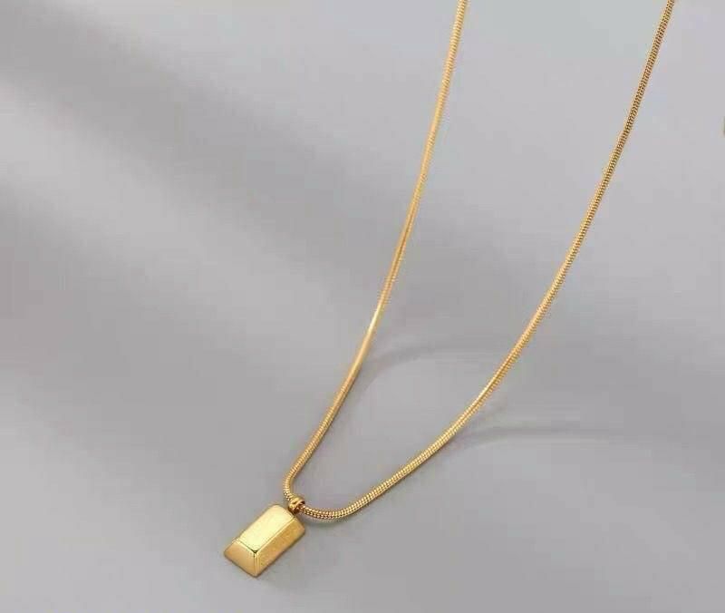 Gold Brick Pendant