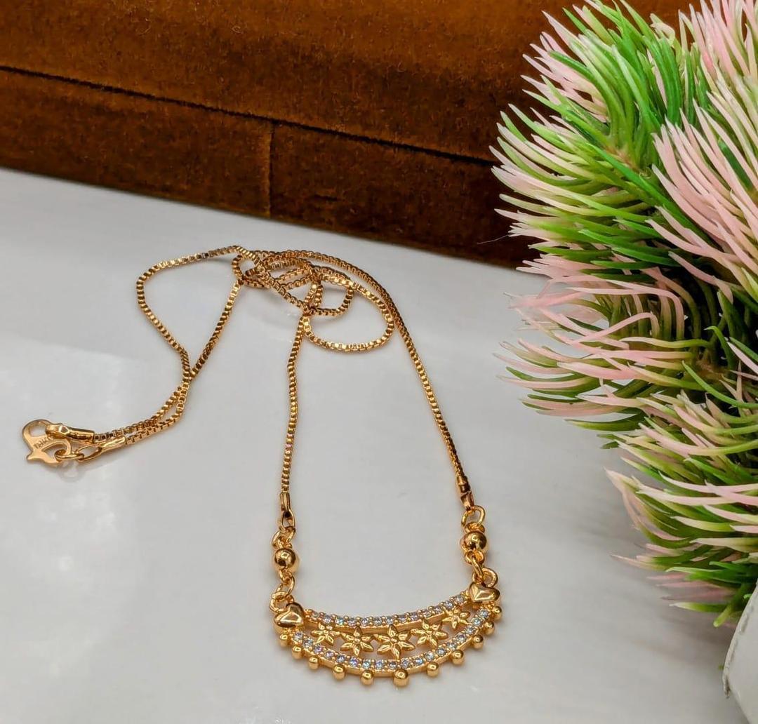 Funky Gold Plated Zircon Necklace