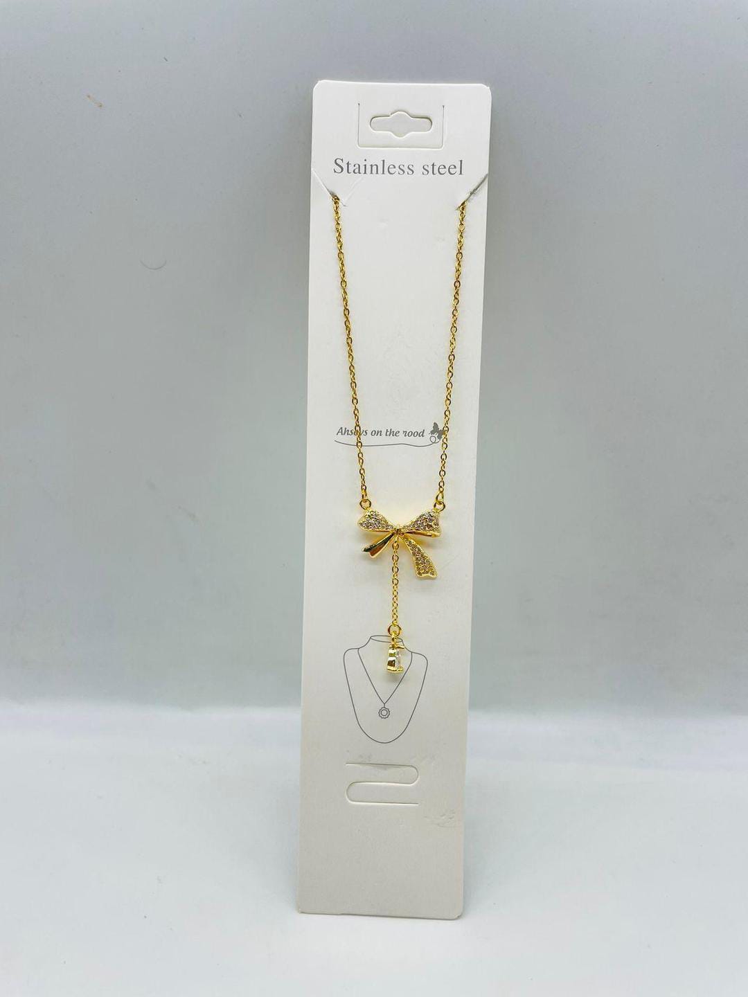 Gold Plated Bow Design Pendant