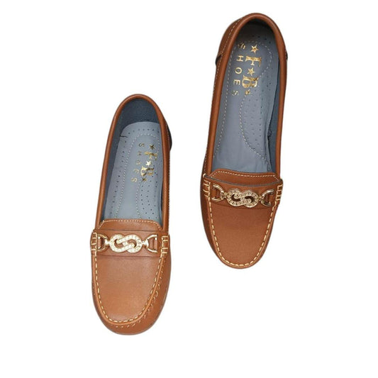 Women's PU Leather Fancy Pumps (Brown)
