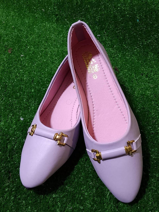 Women's Rexine Casual Pumps (Purple )