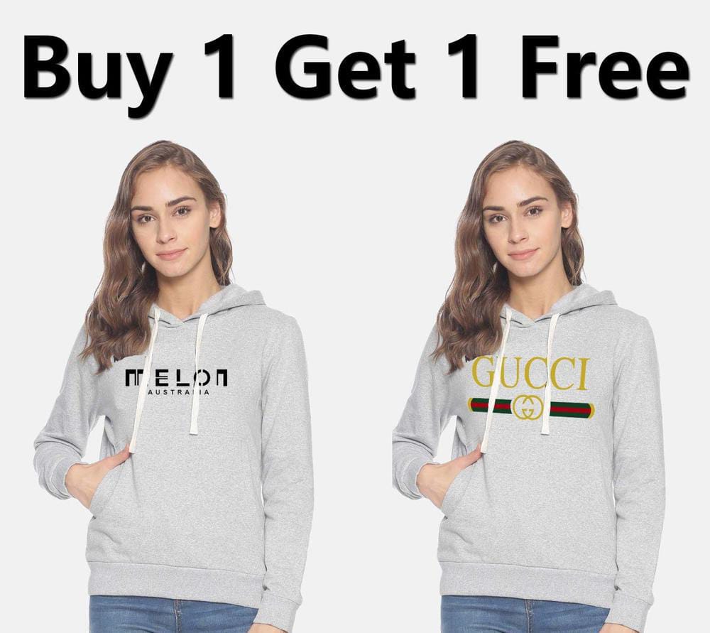 Women's Stitched Fleece Printed Hoodie