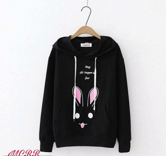 JBi Winter Rabbit Hoddie Unisex (Black)