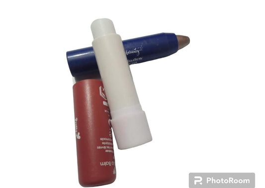 Glossy Lipstick And Lip Balm, Pack Of 2