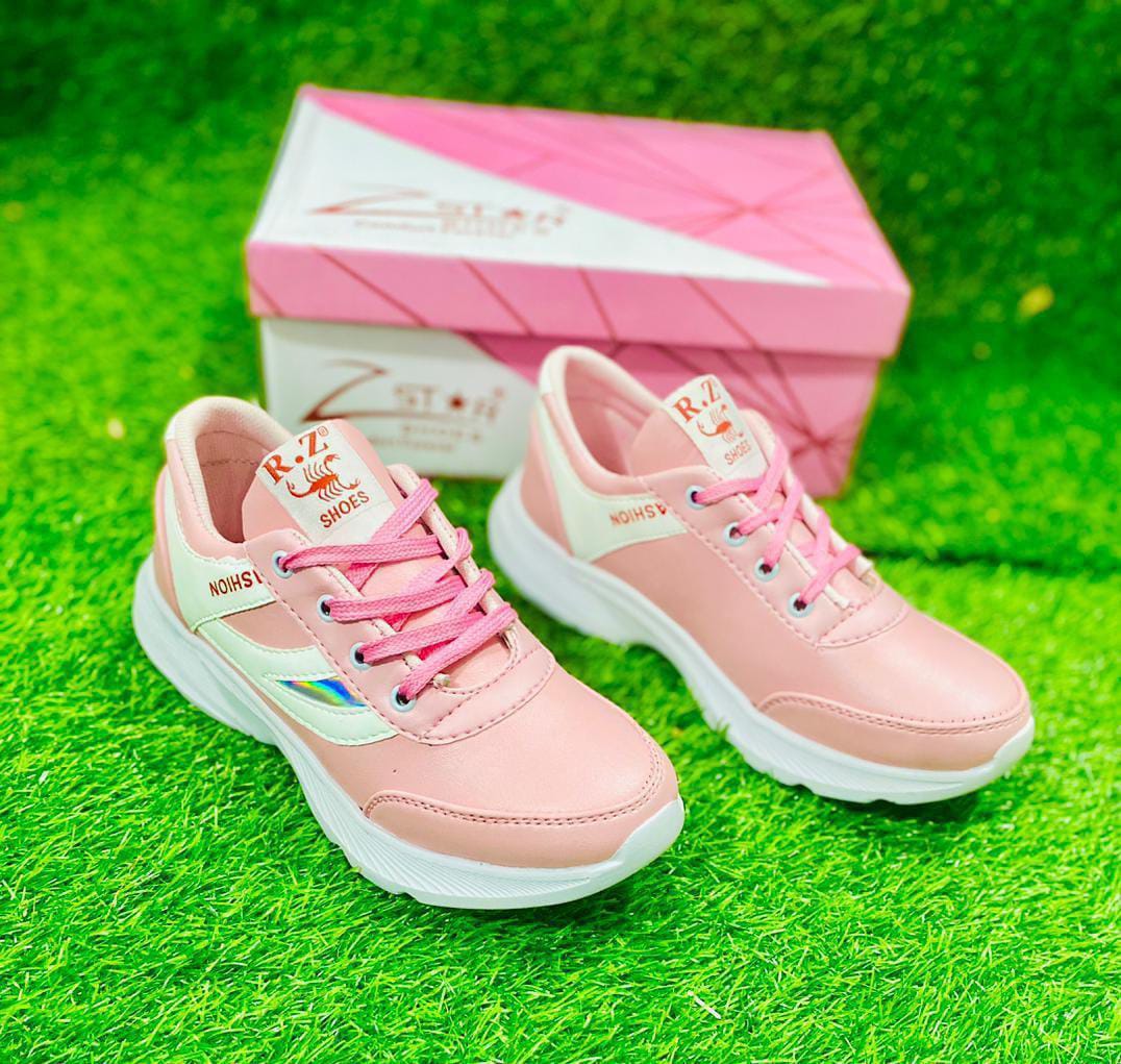 Women's Rexine Walking Joggers (Pink)