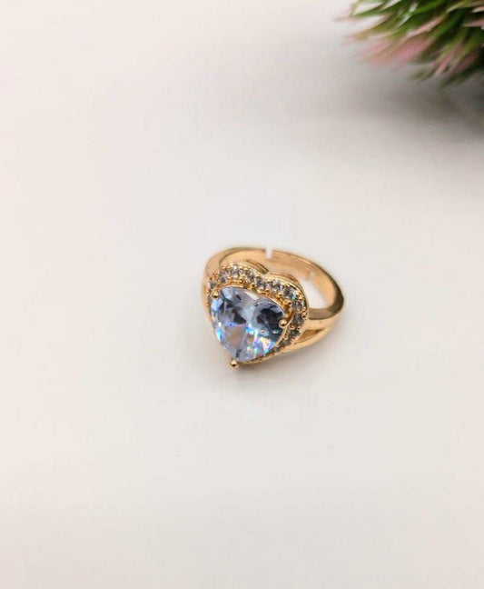 Heart Design Adjustable Ring