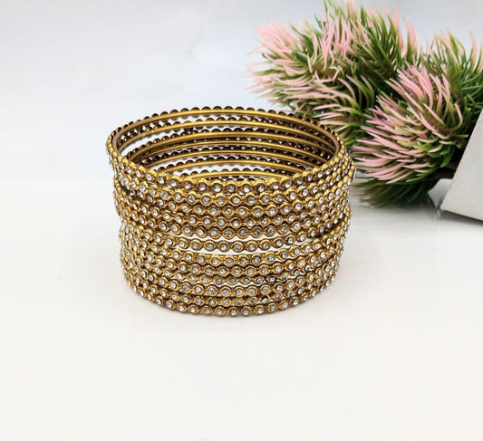 6 Pcs Rajasthani Design Crystal Kara Bangle