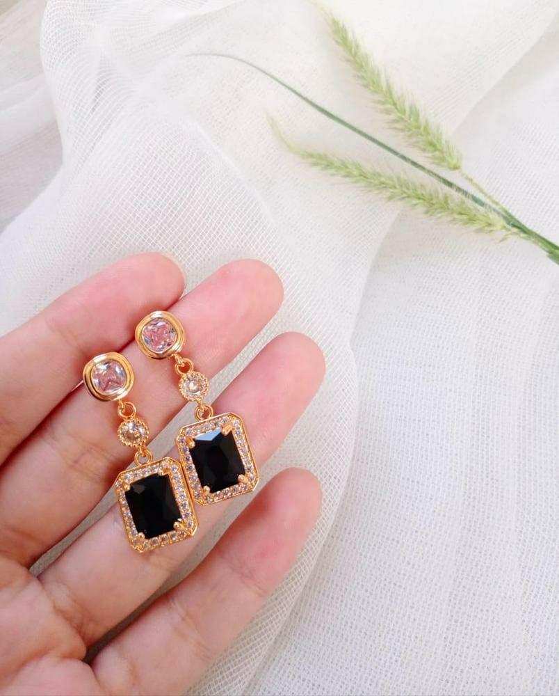 Gold Plated Zircon Earrings