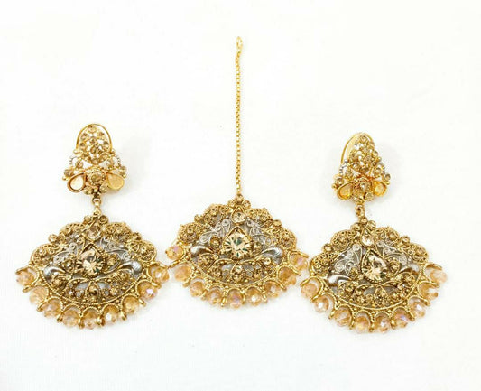 Trendy Earrings Pair (Grey Design)