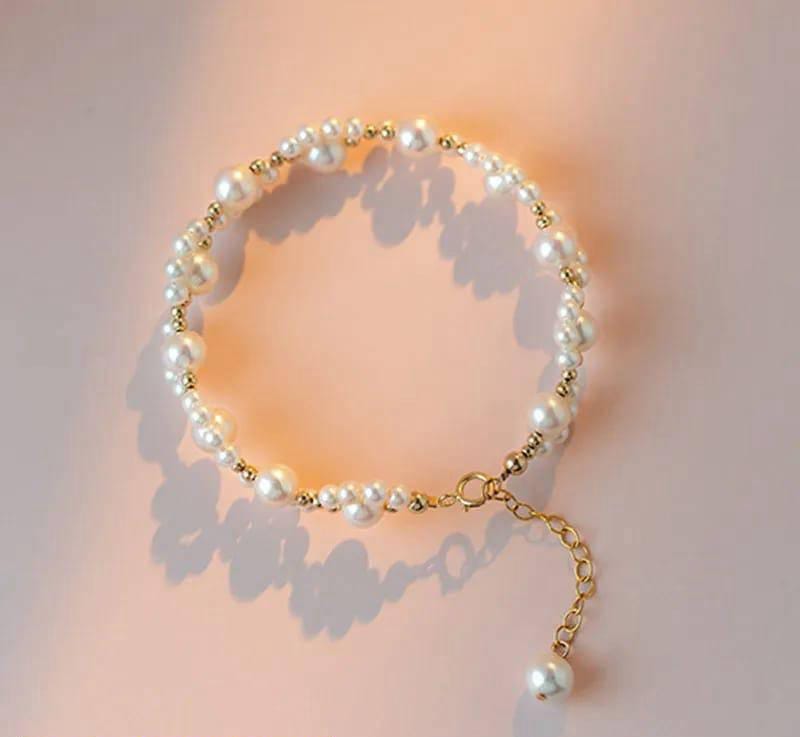 1 Pc Resin Plated Beautiful Pearl Bracelet