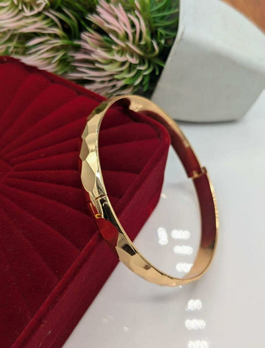 Adjustable Gold Plated Modern Design Kara Bracelet - 1 Pc