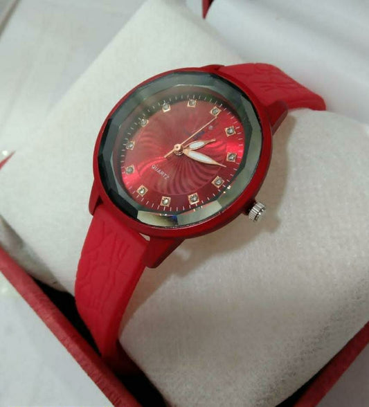 Women's Formal Analogue Watch (Red)