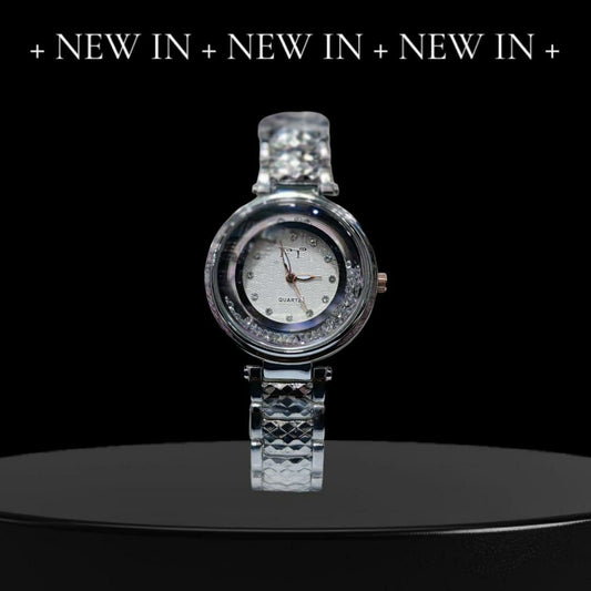 Women's Fancy Chain Strap Watch (Silver)