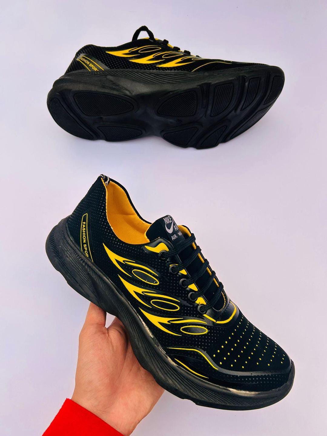 Men's Casual Running Joggers Shoes (Yellow Design)