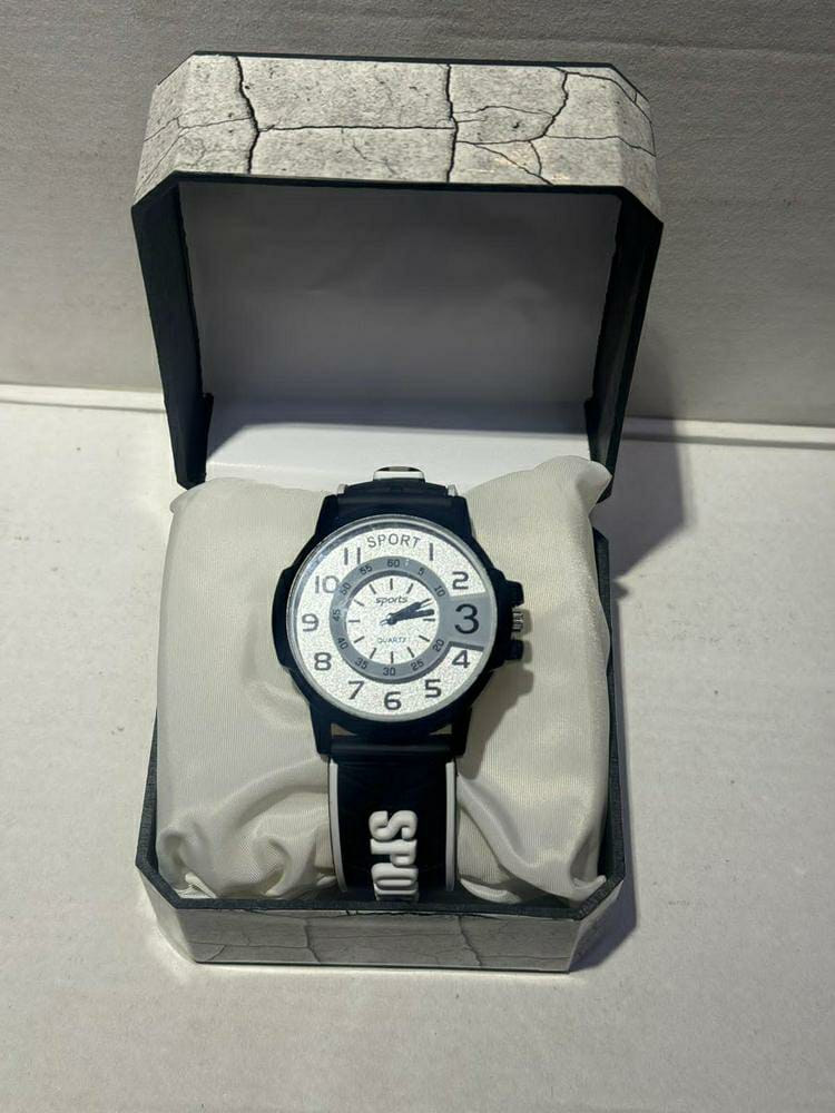 Men's Casual Analogue Watch (Black, White)