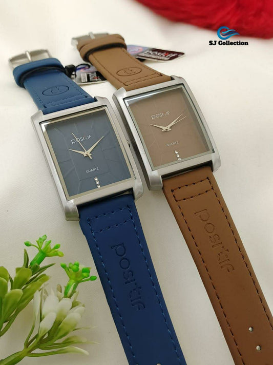 Unisex Casual Analogue Watch (Blue, Brown)