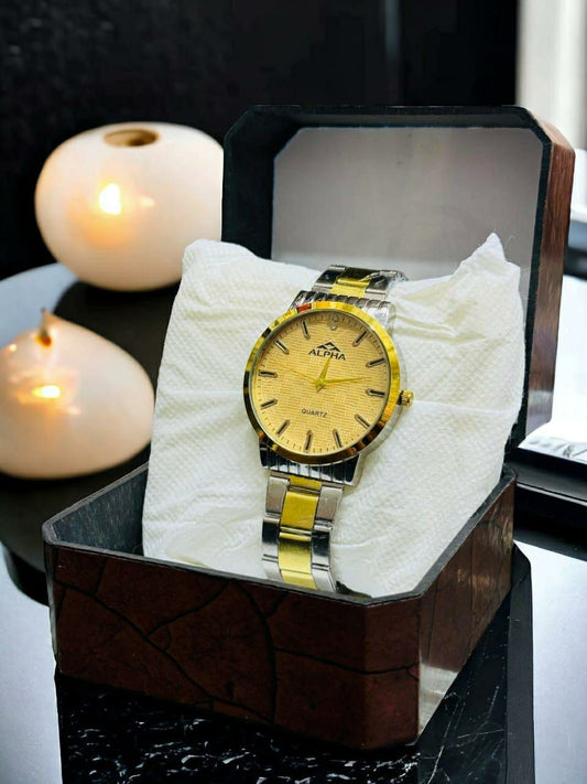 Men's Casual Analogue Watch (Yellow)