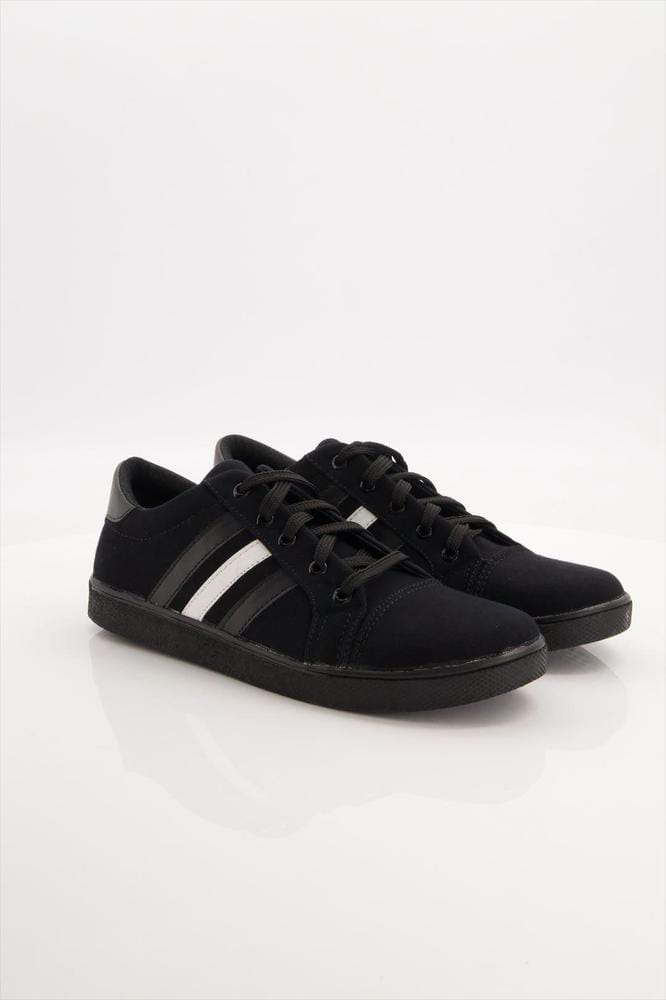 Black Camel Stripes Sneaker (Black)