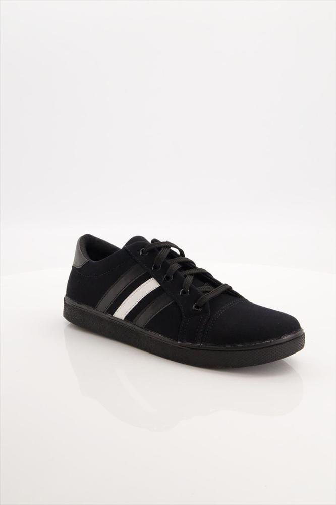 Black Camel Stripes Sneaker (Black)