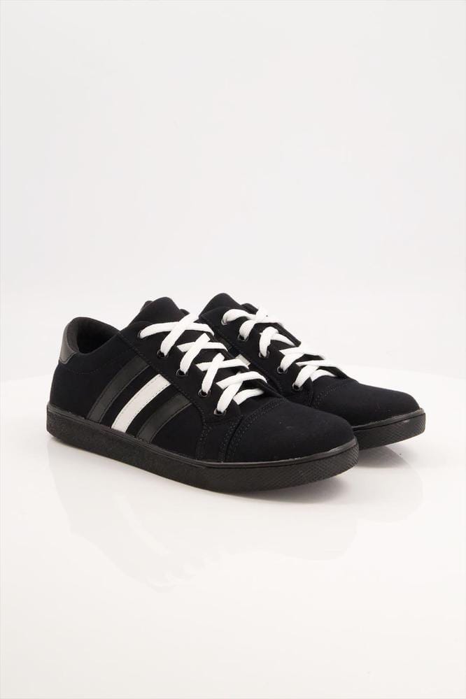 Black Camel Stripes Sneakers