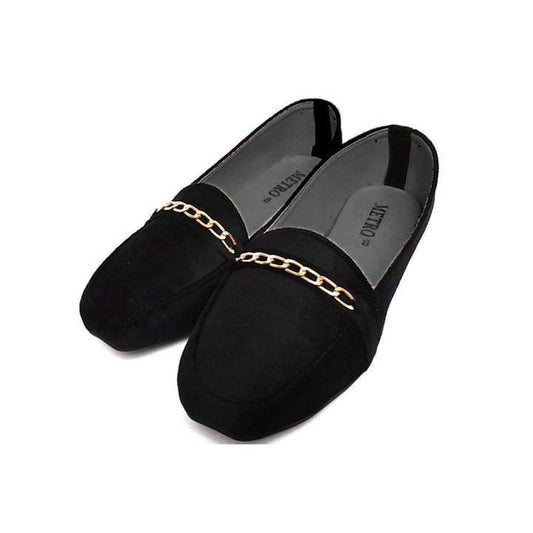 Women's Velvet Pumps Shoes (Black)