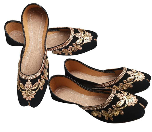 Women's Stylish Khussa (Black)
