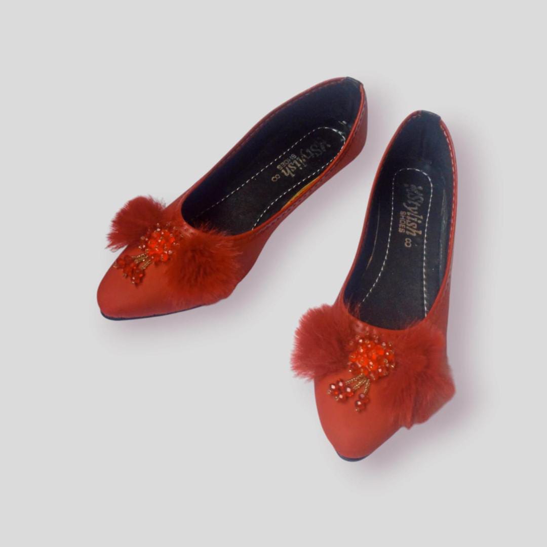 Women's Rexine Semi-Formal Pumps (Red)