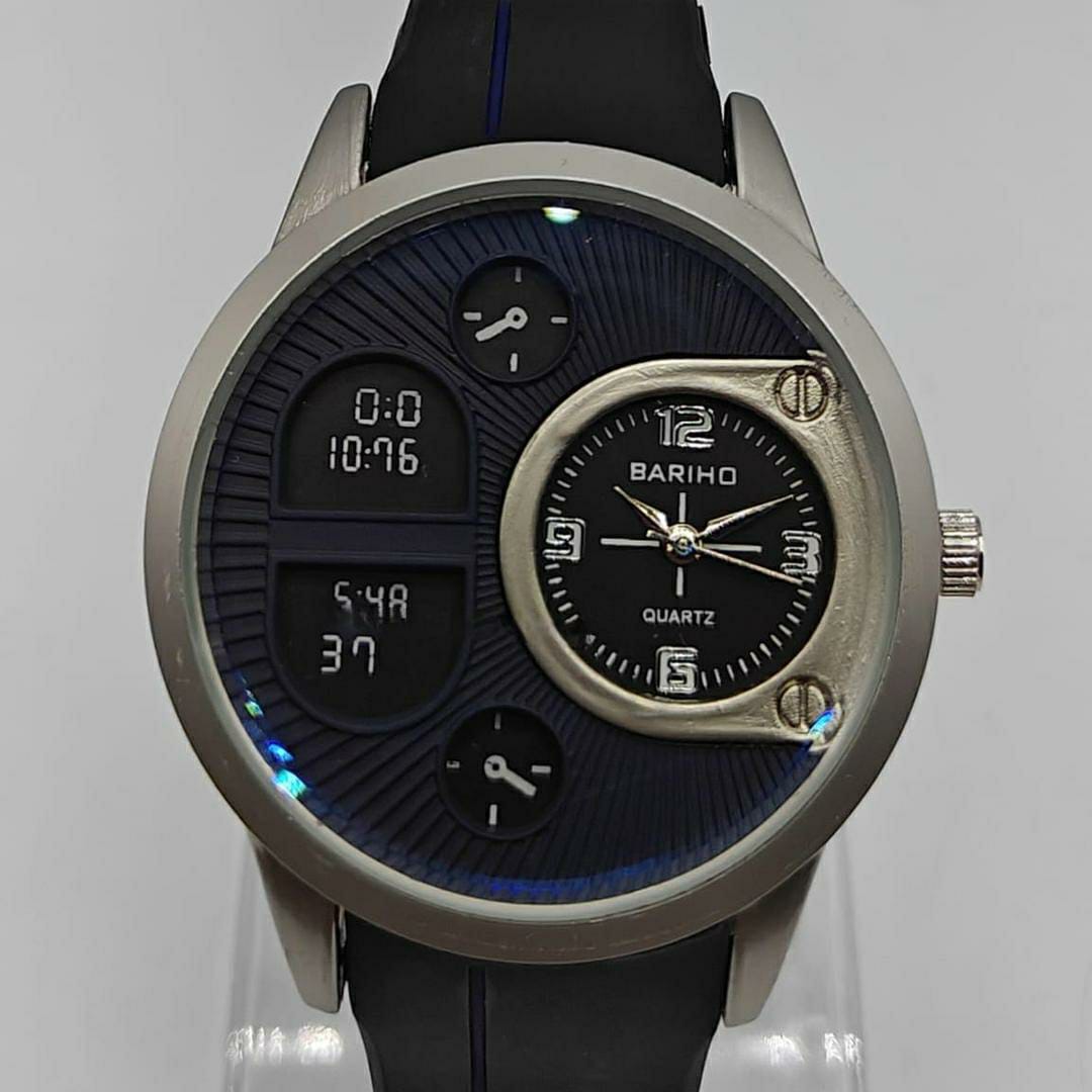 Modern Men's Watch (Silver, Black)