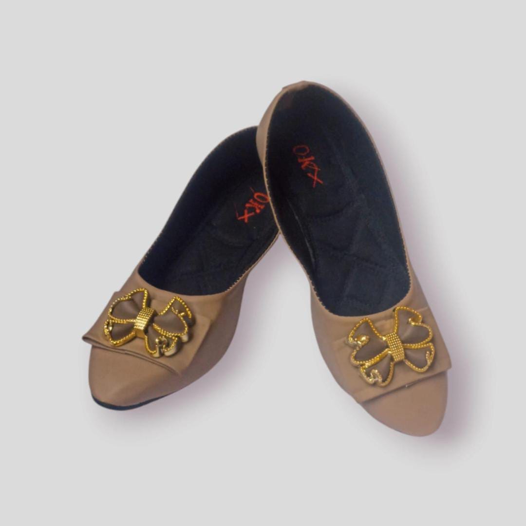 Women's Rexine Casual Pumps (Brown)