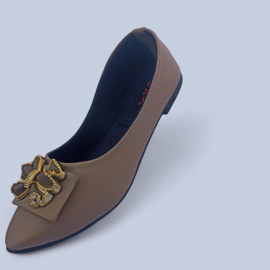 Women's Rexine Casual Pumps (Brown)