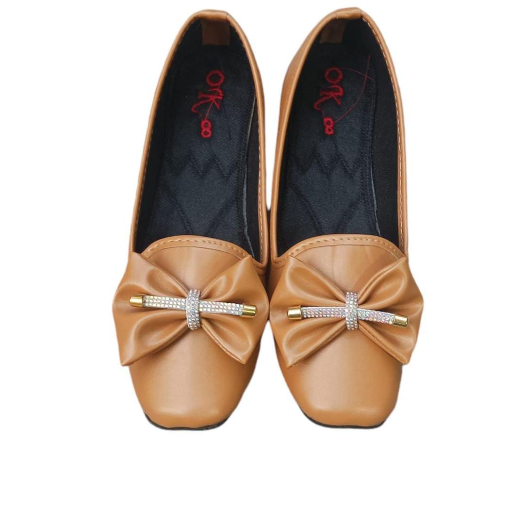 Women's PU Leather Casual Pumps (Mustard)