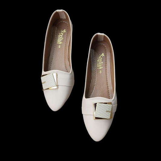 Women's PVC Casual Pumps (Beige)