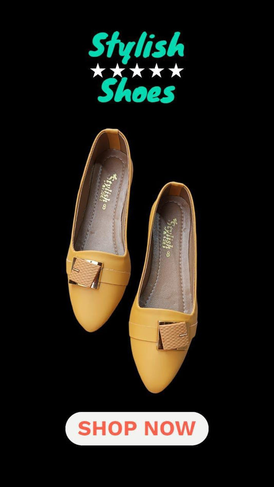 Women's PVC Casual Pumps (Mustard)